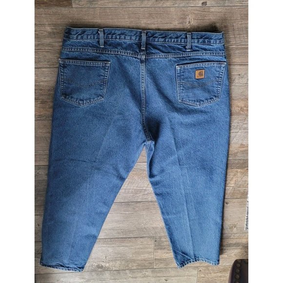Carhartt Jeans 44x30 Relaxed Fit Medium Wash MEN'S Straight Leg DenimB17DST - Picture 3 of 10